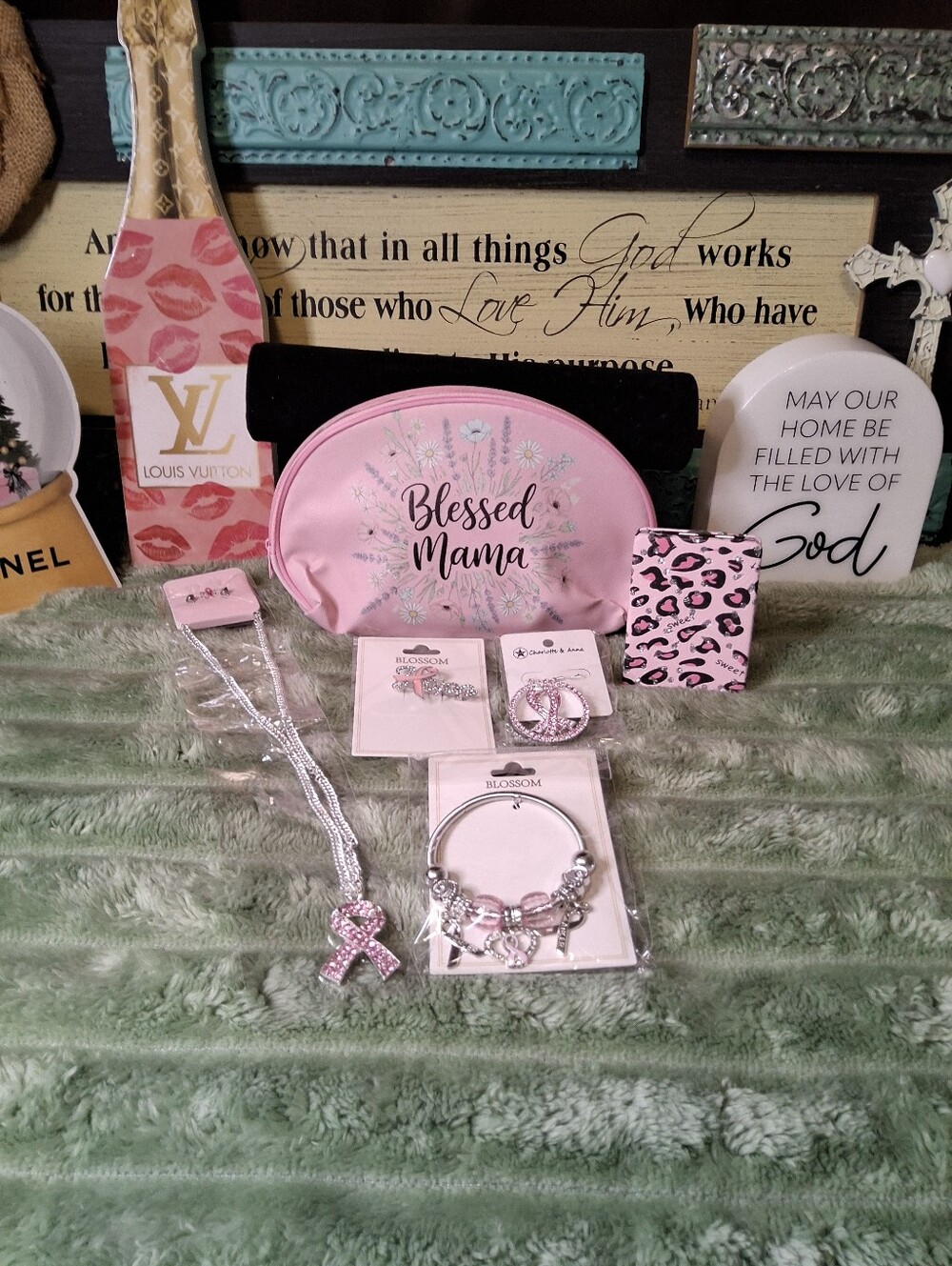 BREAST CANCER AWARENESS PINK GLAM BUNDLE - BLESSED MAMA (A)
